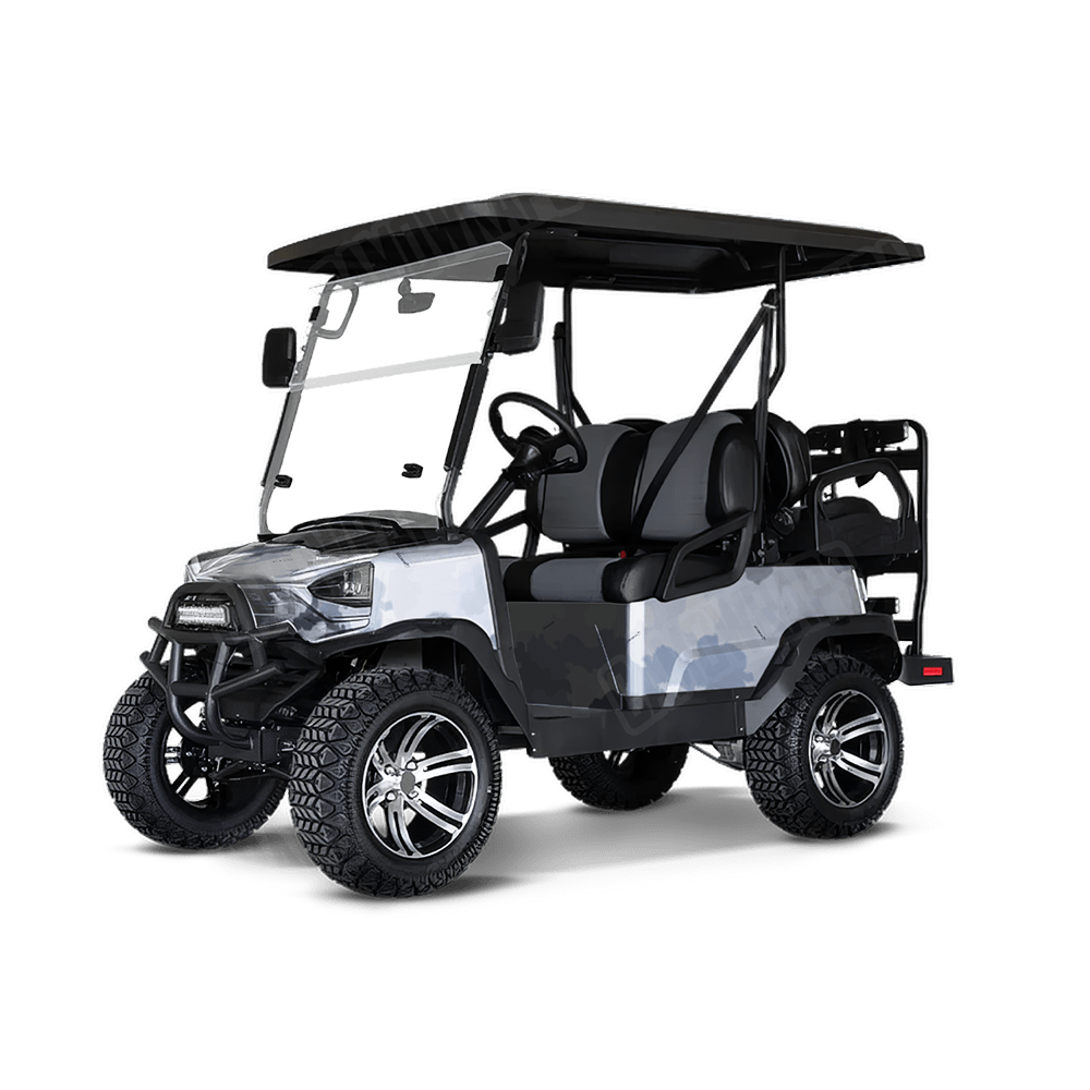 Nemesis Snow Tundra Camo Golf Cart Vinyl Wrap