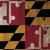 US States Maryland Distressed Flag Cornhole Vinyl Wrap