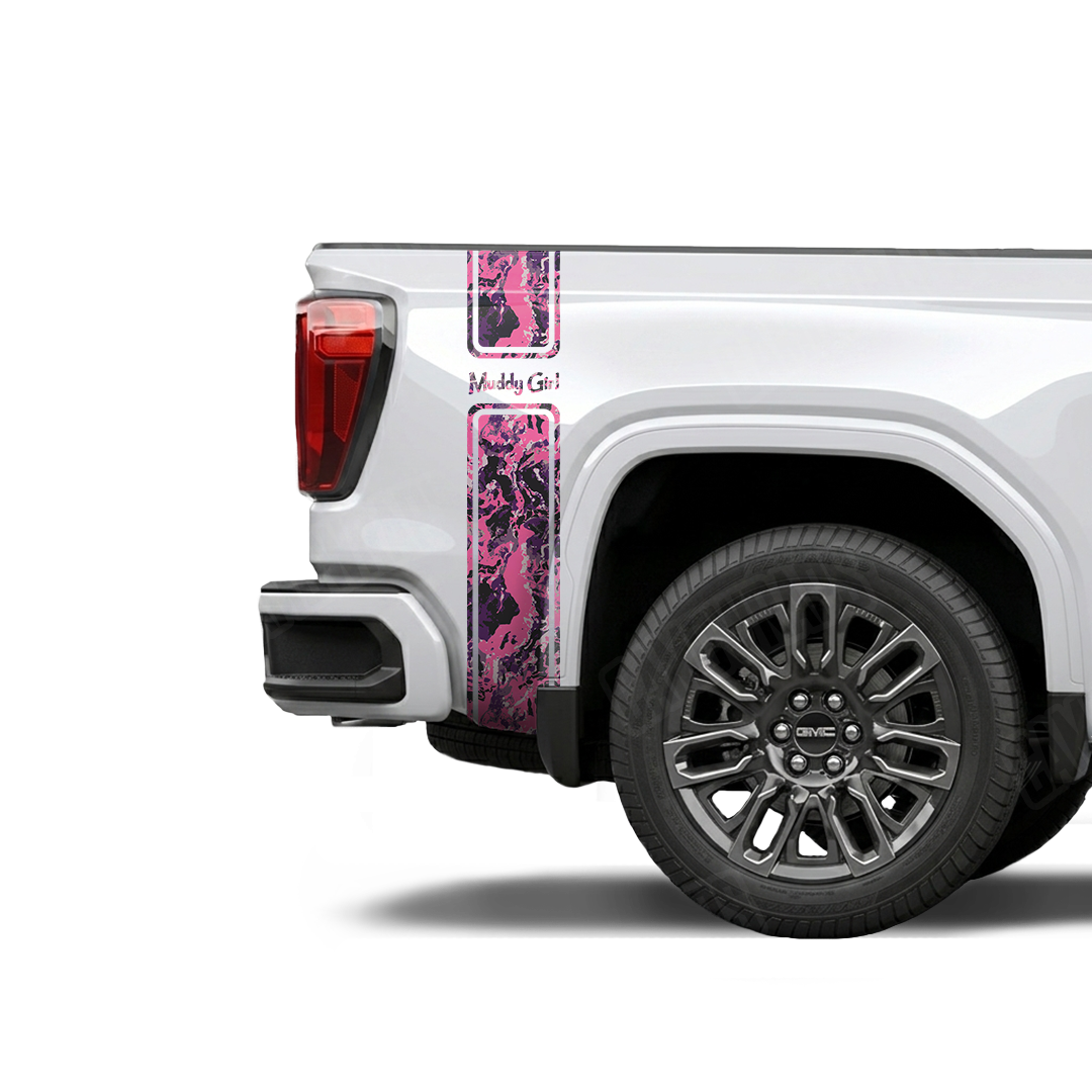 Muddy Girl Original Full-Print Sticker Rear Quarter Panel