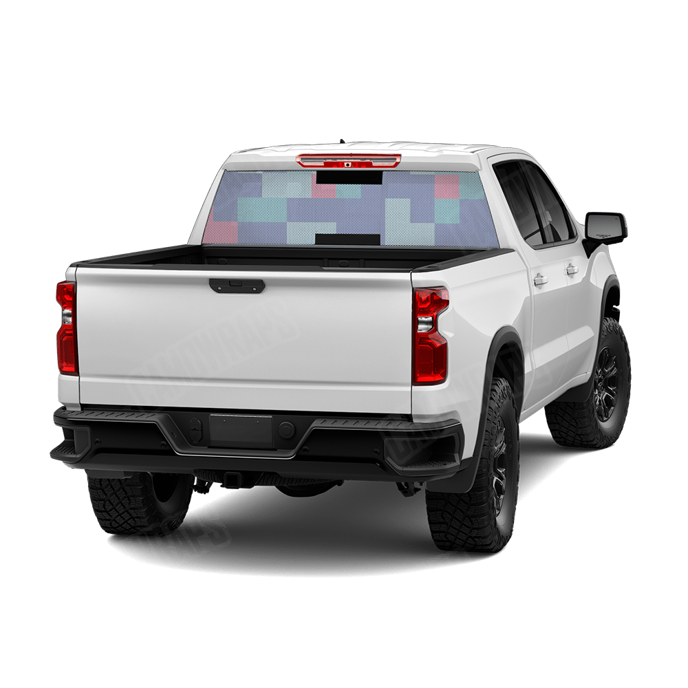 Pixel Cotton Candy Rear Window Graphics