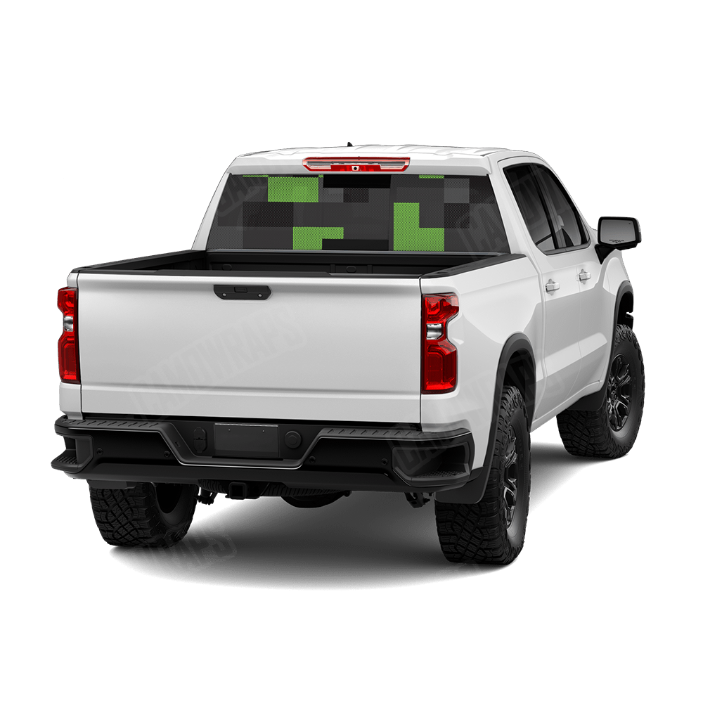 Pixel Metro Green Rear Window Graphics