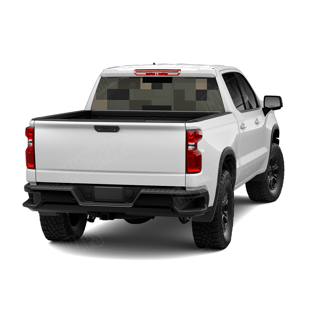 Pixel Militant Green Rear Window Graphics