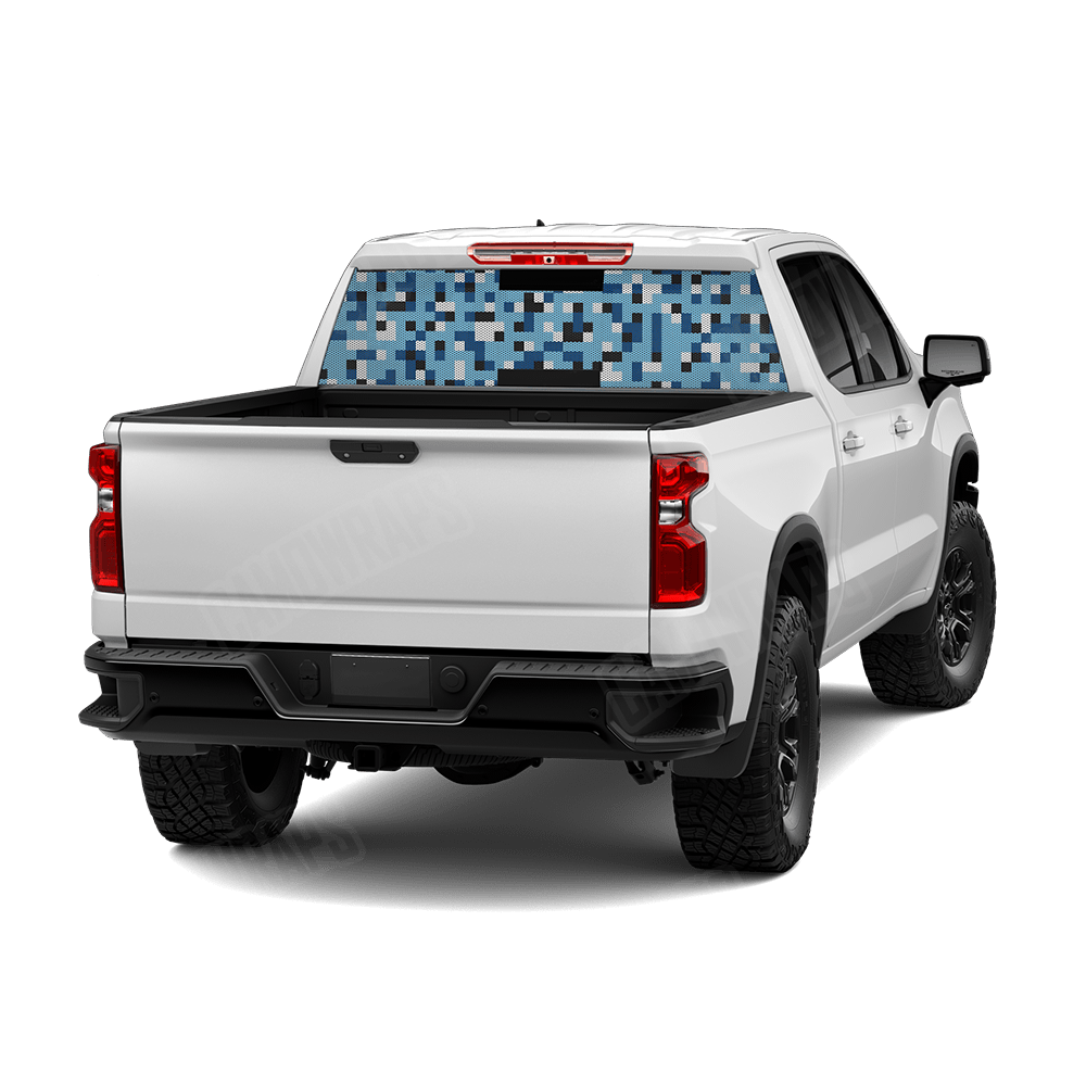 Pixel Baby Blue Rear Window Graphics