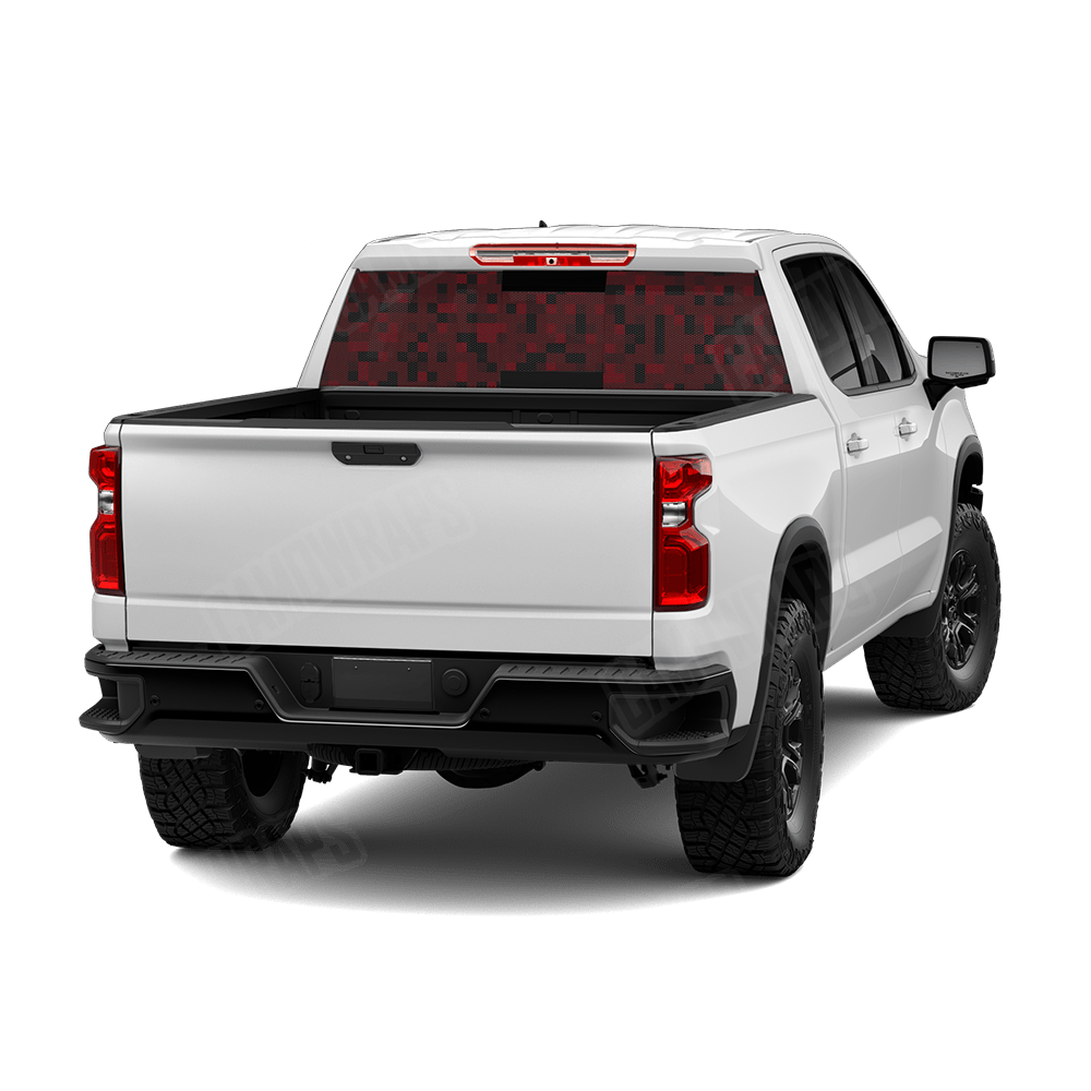 Pixel Vampire Red Rear Window Graphics