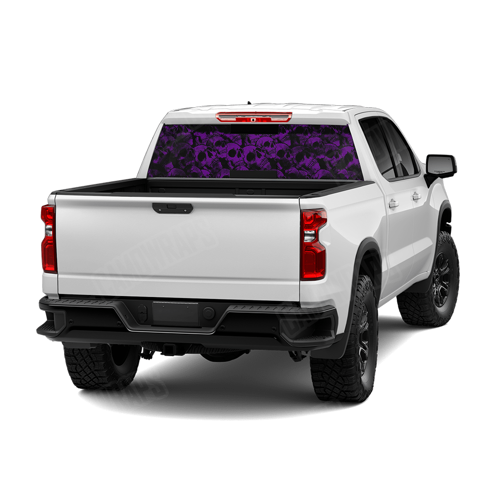 Skull Purple Rear Window Graphics