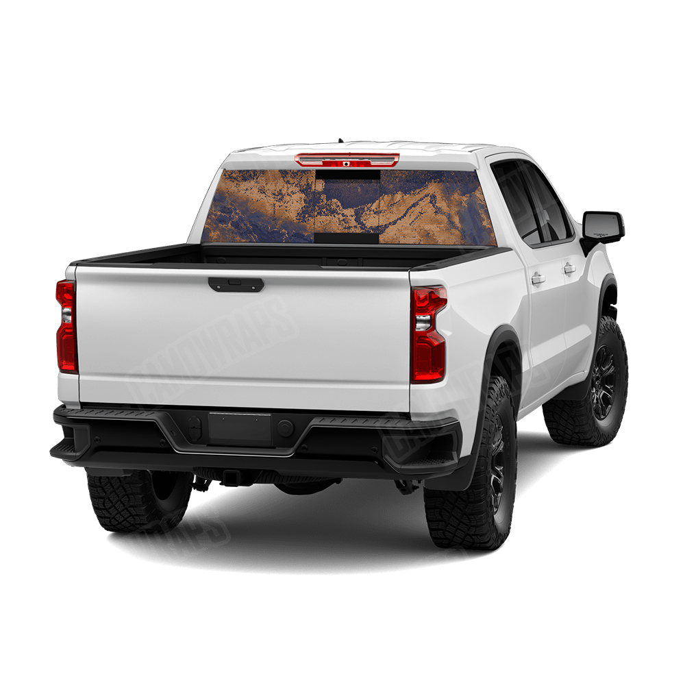 Realtree XTREME Spiced Navy Camo Rear Window Graphic