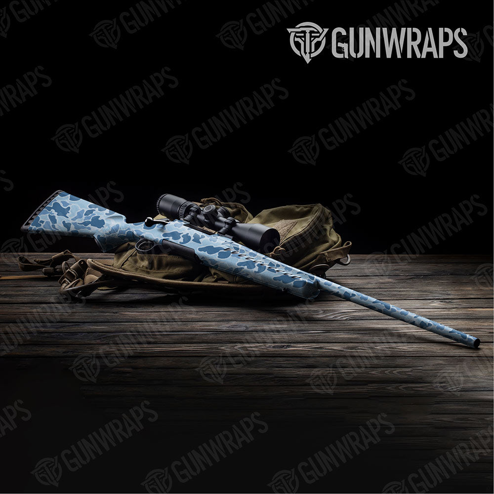 Old School Duck Cool Blue Rifle Gun Skin Vinyl Wraps