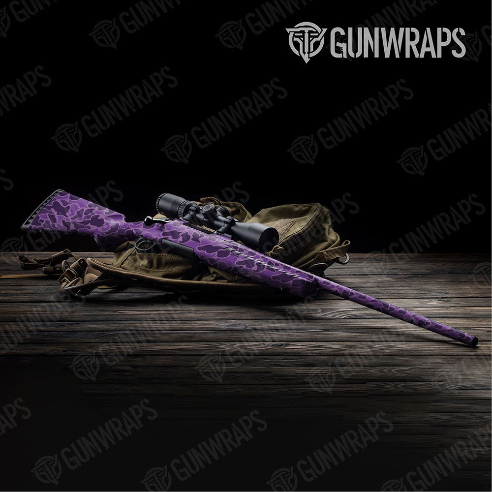 Old School Duck Elite Purple Rifle Gun Skin Vinyl Wraps