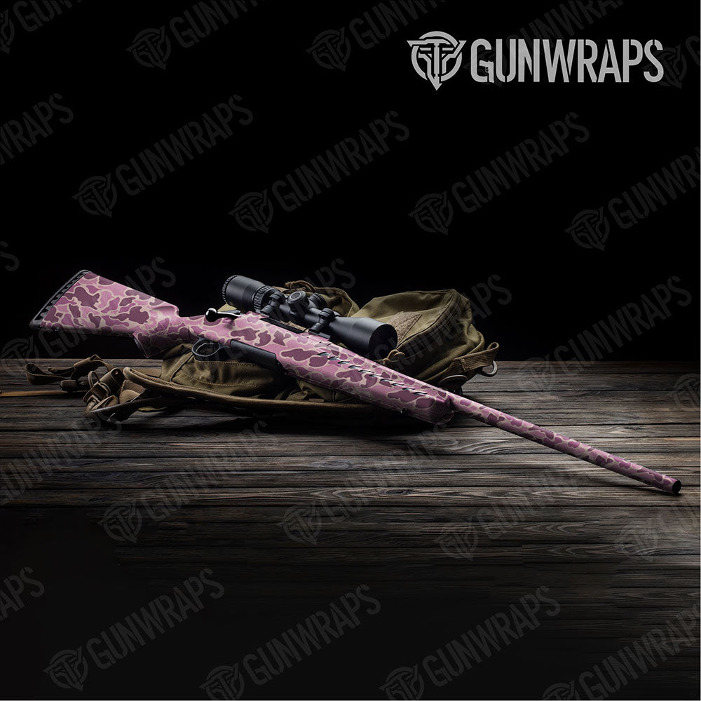 Old School Duck Floral Rifle Gun Skin Vinyl Wraps