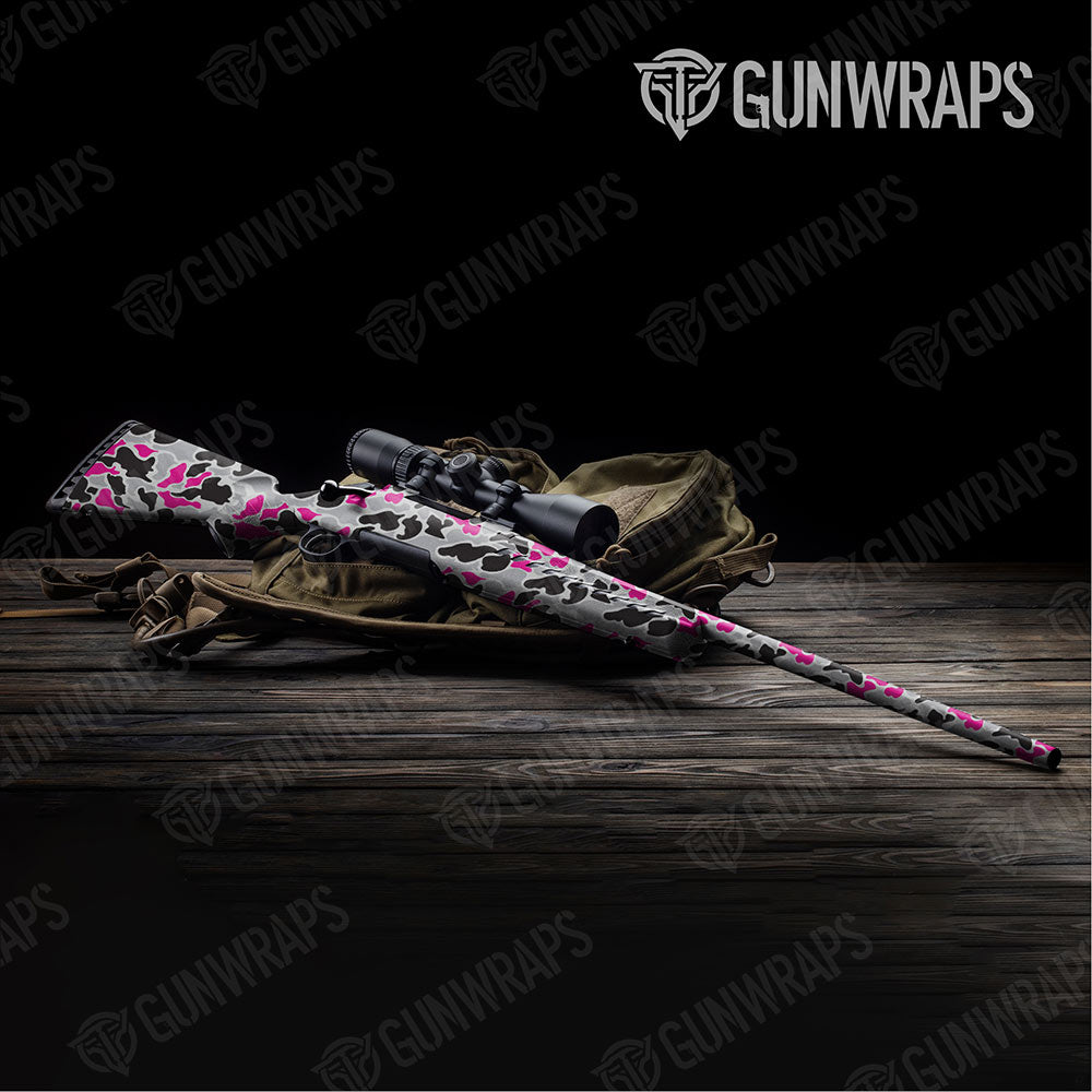 Old School Duck Magenta Tiger Rifle Gun Skin Vinyl Wraps
