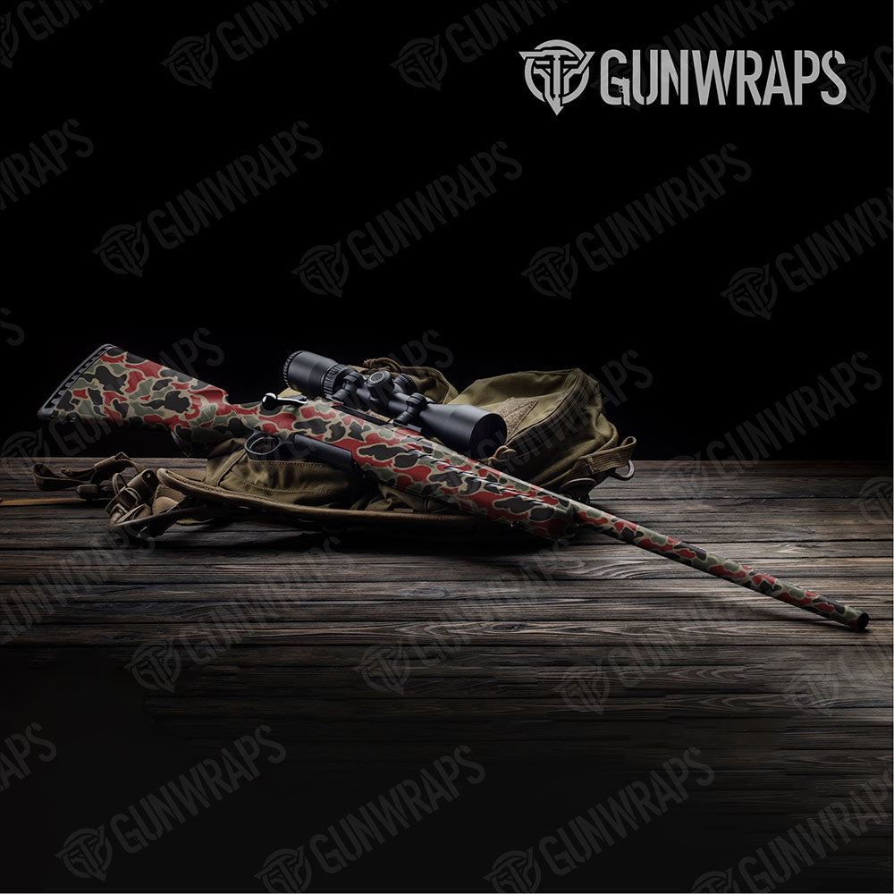 Old School Duck Militant Red Rifle Gun Skin Vinyl Wraps