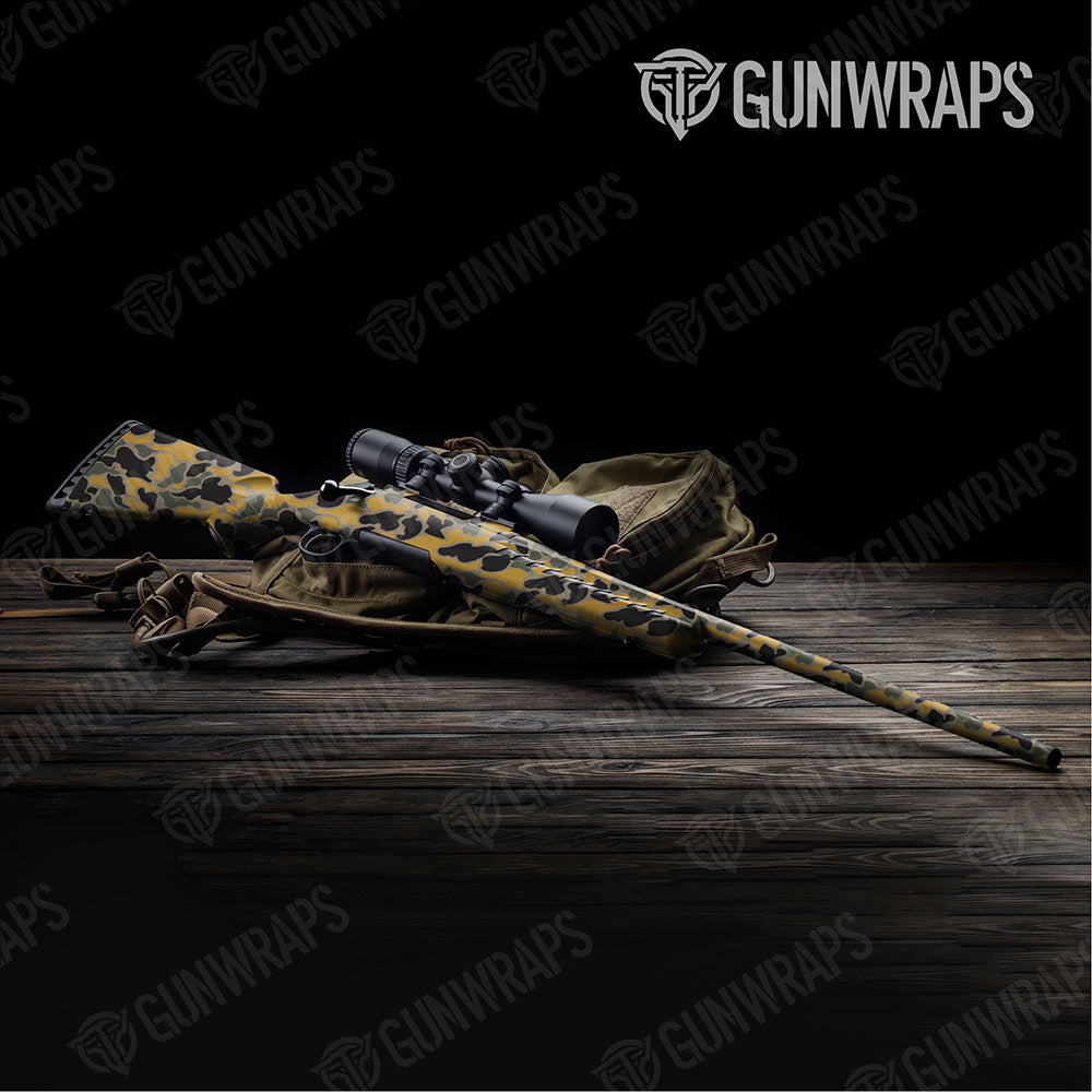Old School Duck Militant Yellow Rifle Gun Skin Vinyl Wraps