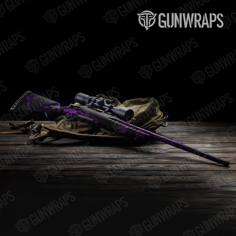 Skull Purple Rifle Gun Skin Vinyl Wraps
