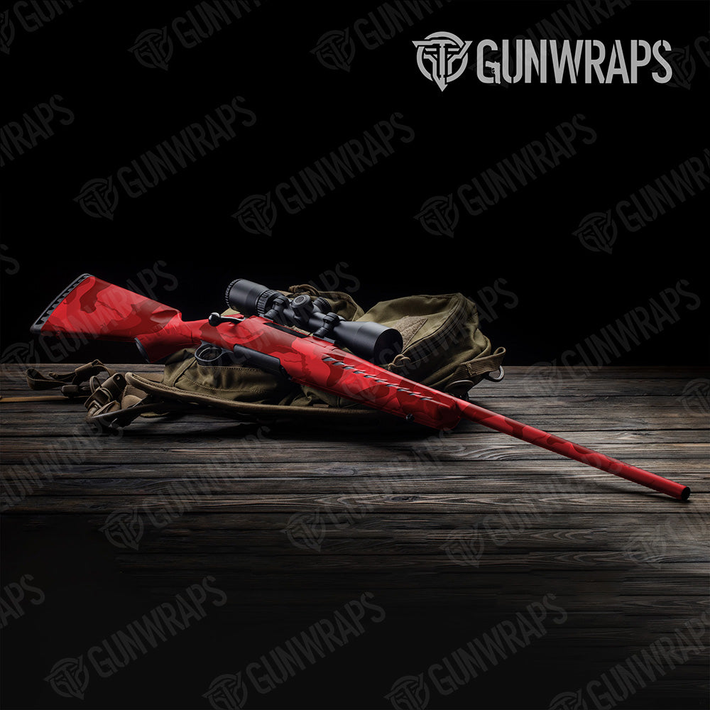 Rifle Ragged XL Elite Red Camo Gun Skin Vinyl Wrap