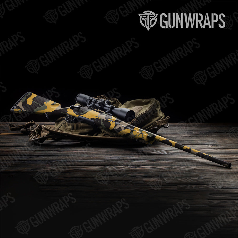 Rifle Ragged XL Militant Yellow Camo Gun Skin Vinyl Wrap