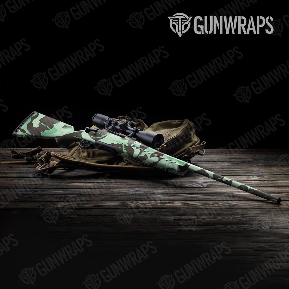 Rifle Ragged XL Mint Chocolate Chip Camo Gun Skin Vinyl Wrap