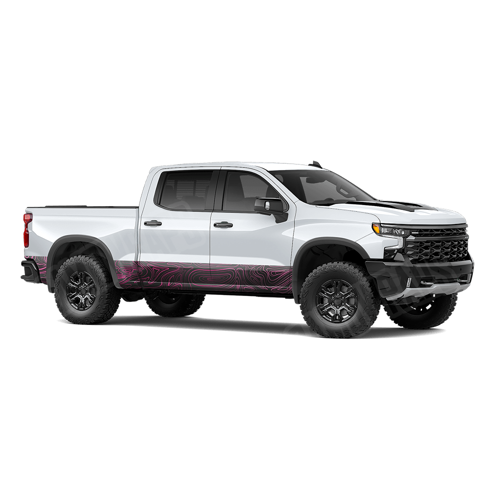 Damascus Magenta Rocker Panel Camo Vinyl Wrap