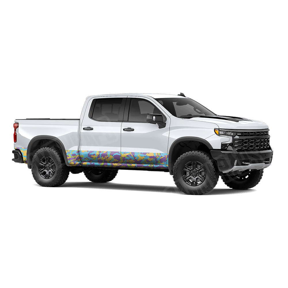 Erratic Carnival Rocker Panel Camo Vinyl Wrap