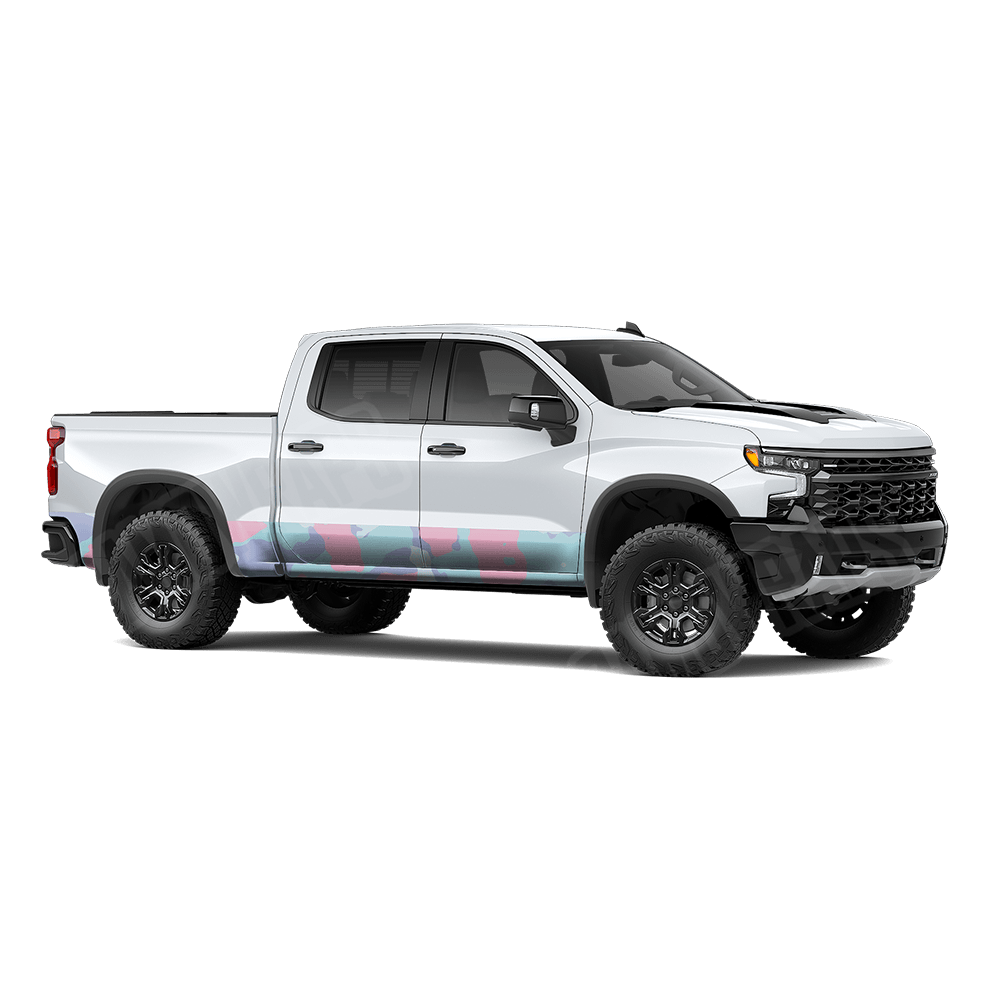 Jumbo Cumulus Cotton Candy Rocker Panel Camo Vinyl Wrap
