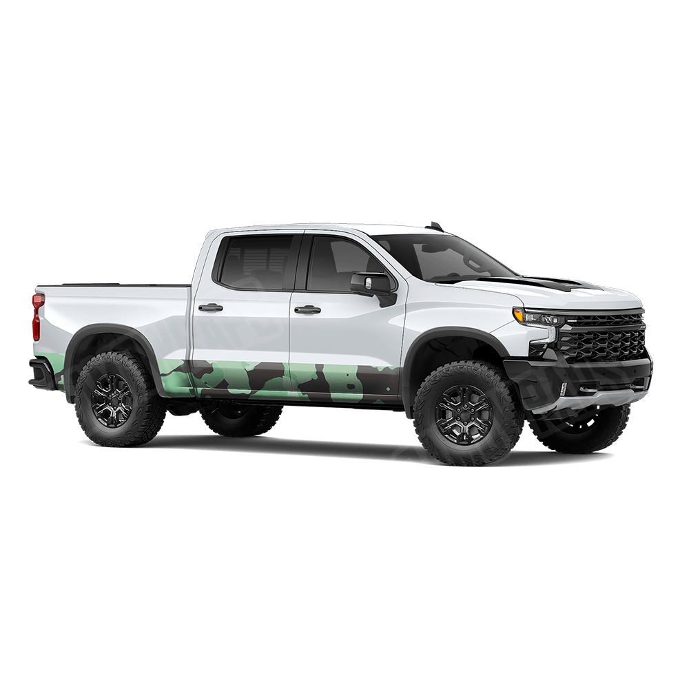 Jumbo Cumulus Mint Chocolate Chip Rocker Panel Camo Vinyl Wrap