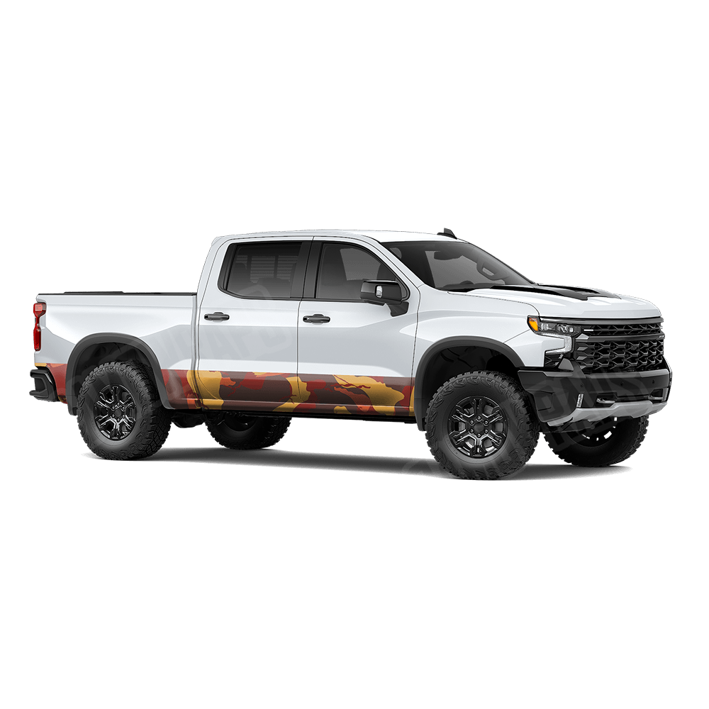 Jumbo Ragged Autumn Rocker Panel Camo Vinyl Wrap