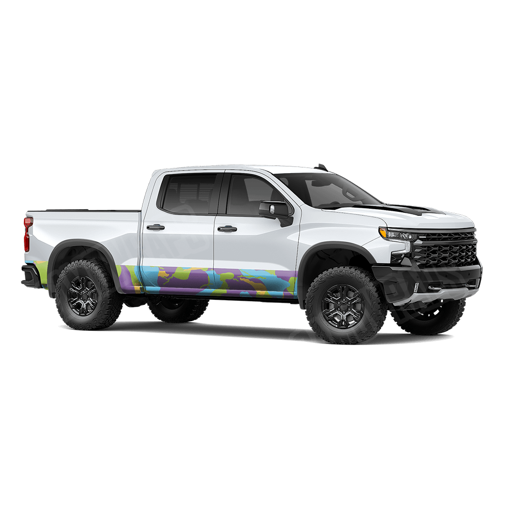 Jumbo Ragged Carnival Rocker Panel Camo Vinyl Wrap