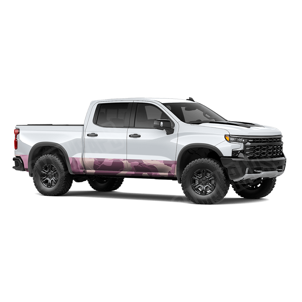 Jumbo Ragged Floral Rocker Panel Camo Vinyl Wrap
