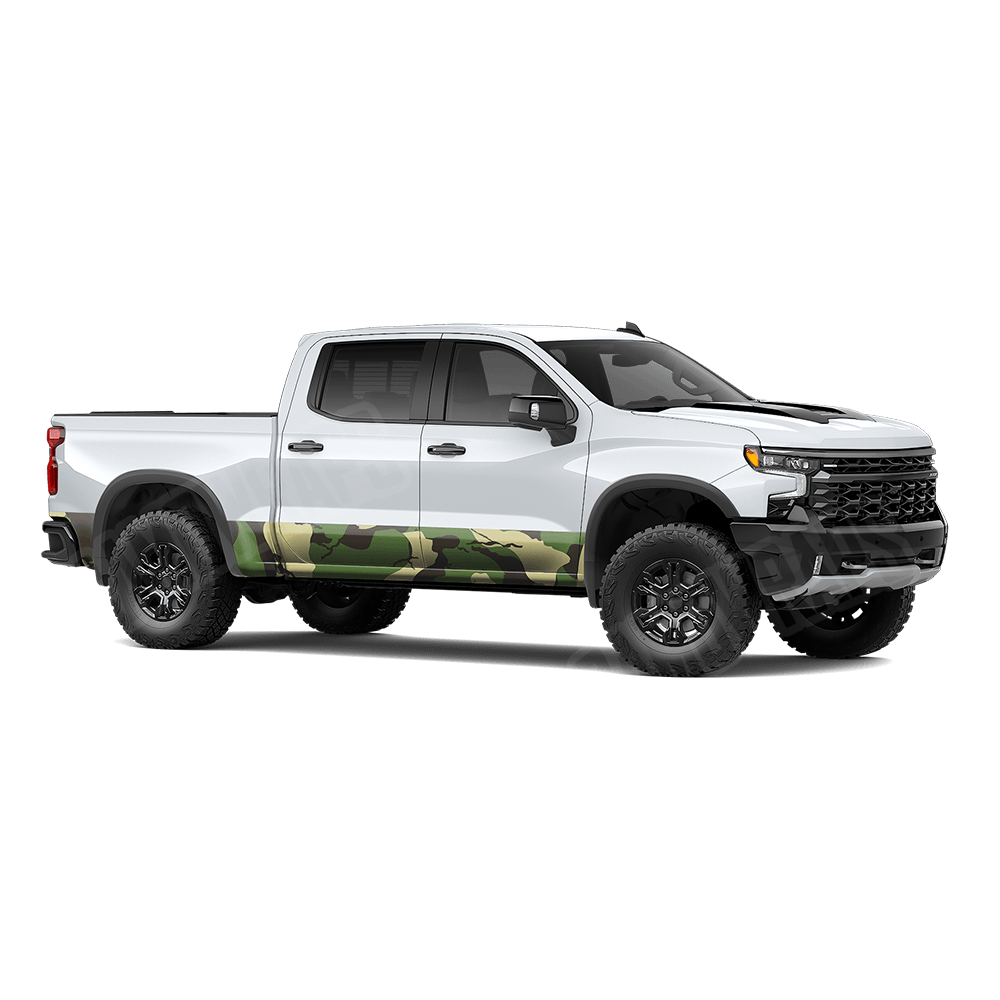 Jumbo Ragged Jungle Rocker Panel Camo Vinyl Wrap
