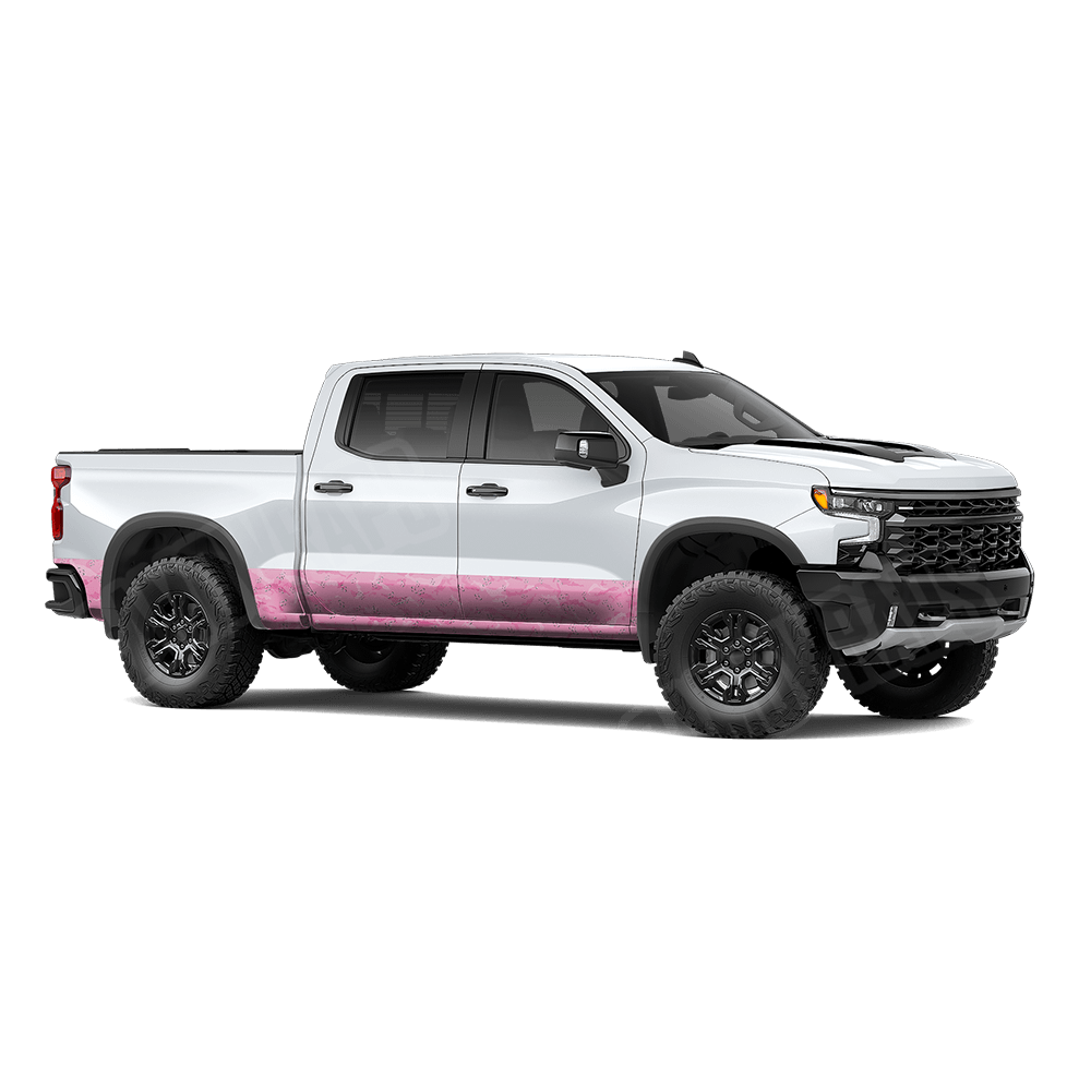 Large Battle Storm Elite Pink Rocker Panel Camo Vinyl Wrap