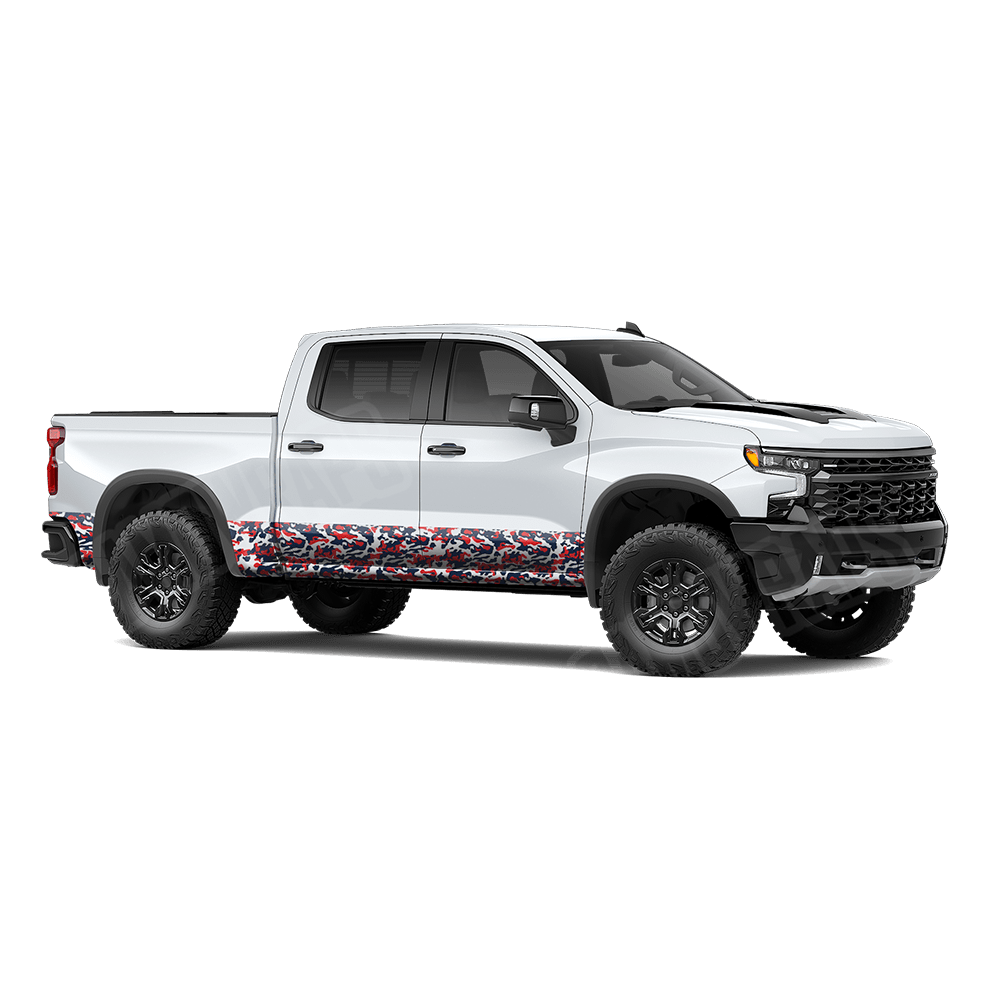 Large Classic America Rocker Panel Camo Vinyl Wrap