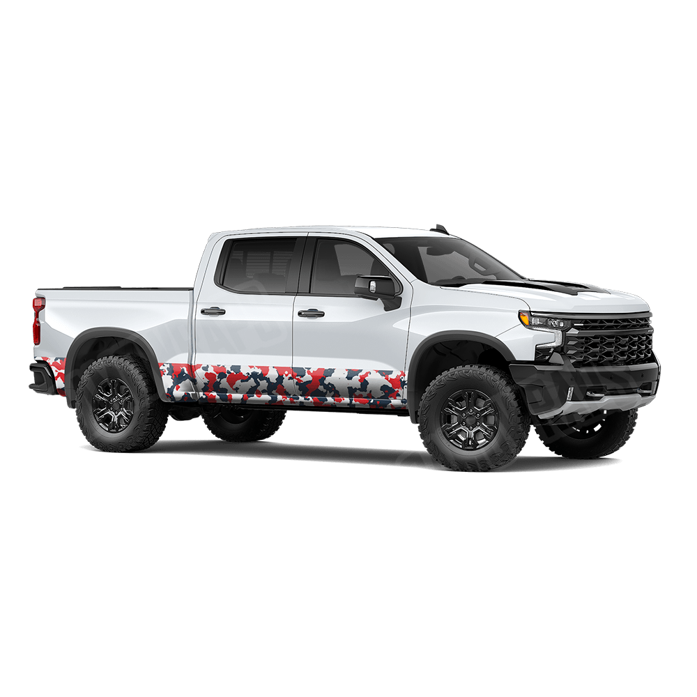 Large Cumulus America Rocker Panel Camo Vinyl Wrap