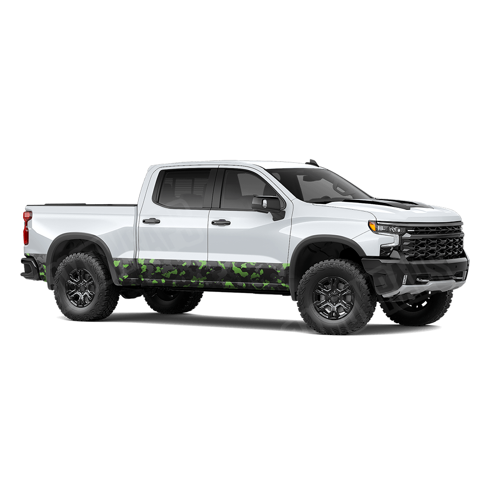 Large Cumulus Metro Green Rocker Panel Camo Vinyl Wrap