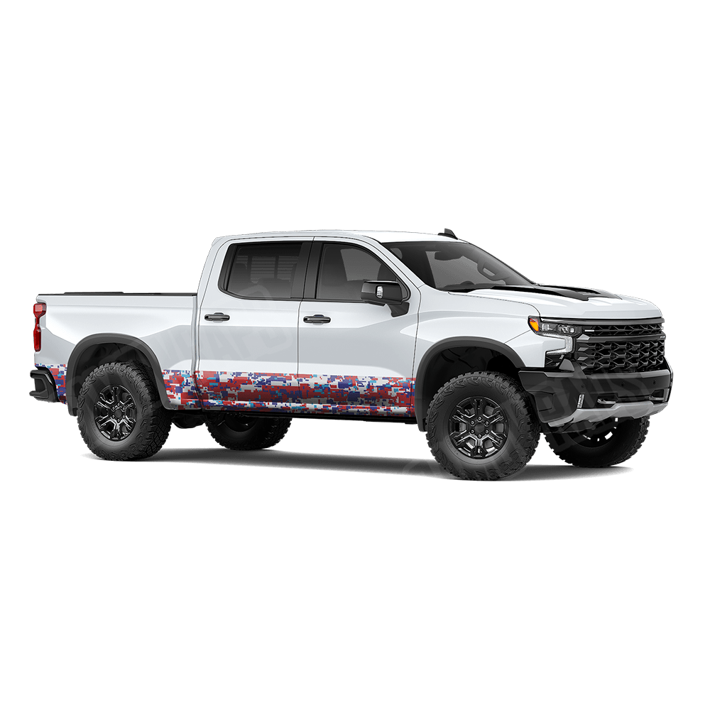 Large Digital M Series Rocker Panel Camo Vinyl Wrap