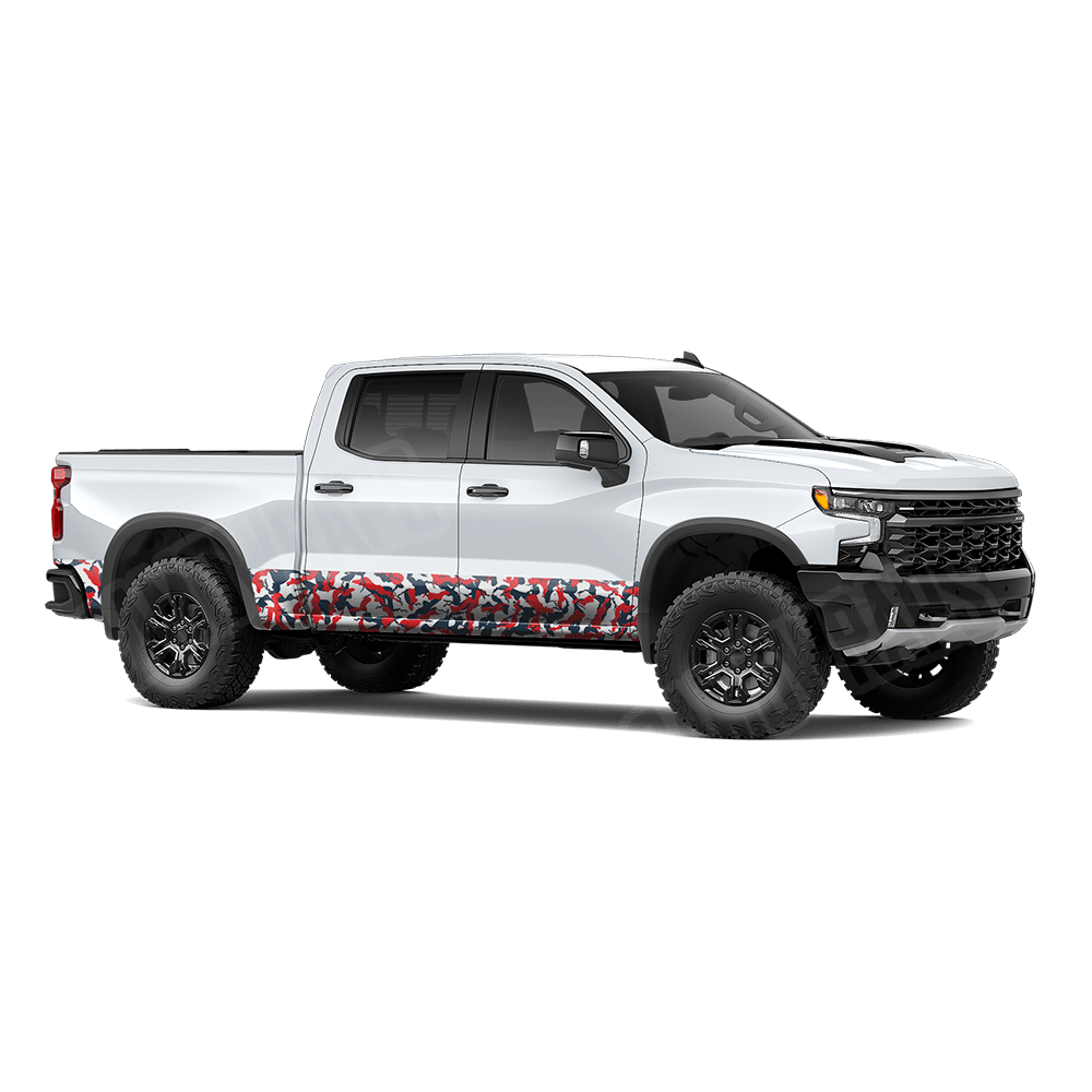 Large Ragged America Rocker Panel Camo Vinyl Wrap