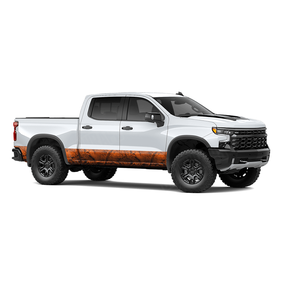 Large Realtree APX Blaze Rocker Panel Camo Vinyl Wrap