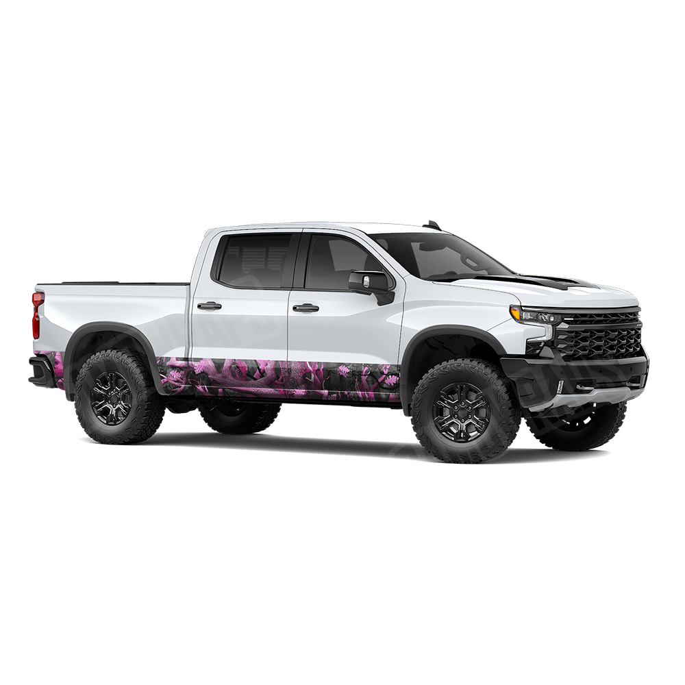 Nature Pink Lifeless Woods Rocker Panel Camo Vinyl Wrap