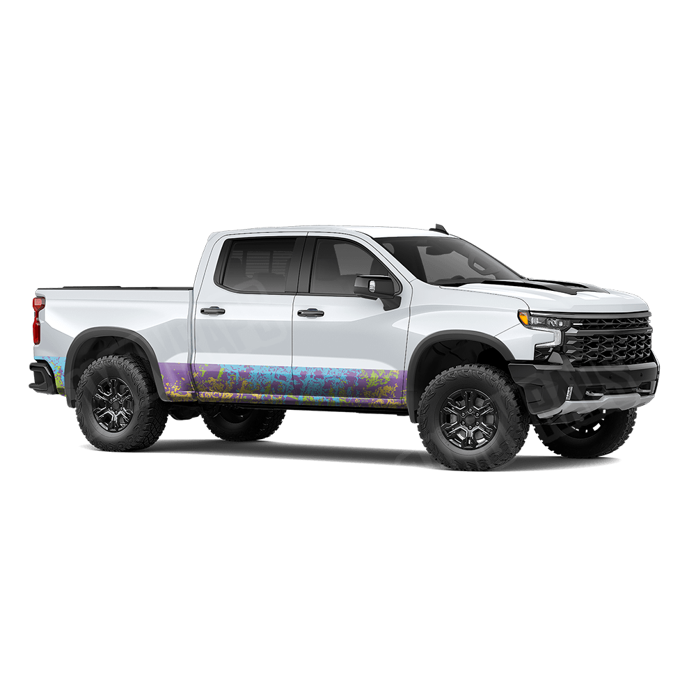 Pasted Carnival Rocker Panel Camo Vinyl Wrap