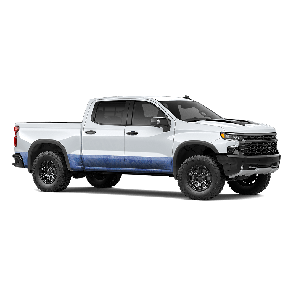 Realtree Aspect Royal Blue Rocker Panel Camo Vinyl Wrap