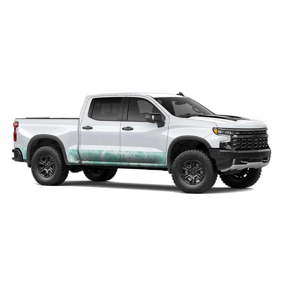 Realtree Aspect Teal Waters Rocker Panel Camo Vinyl Wrap