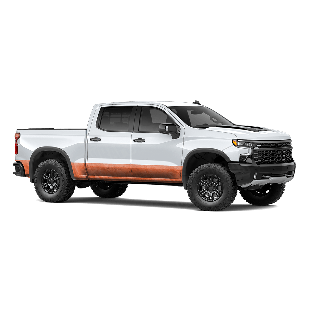 Realtree Fishing Orange Rocker Panel Camo Vinyl Wrap