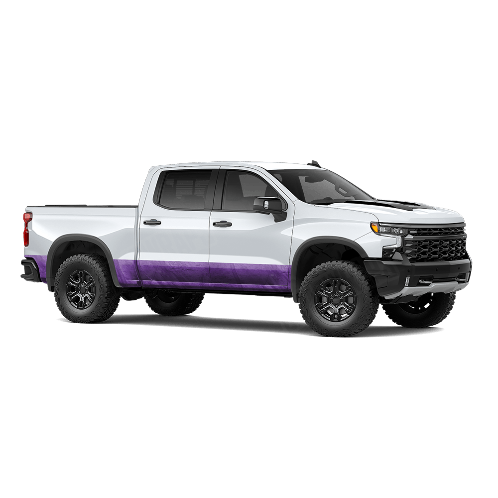 Realtree Fishing Purple Rocker Panel Camo Vinyl Wrap