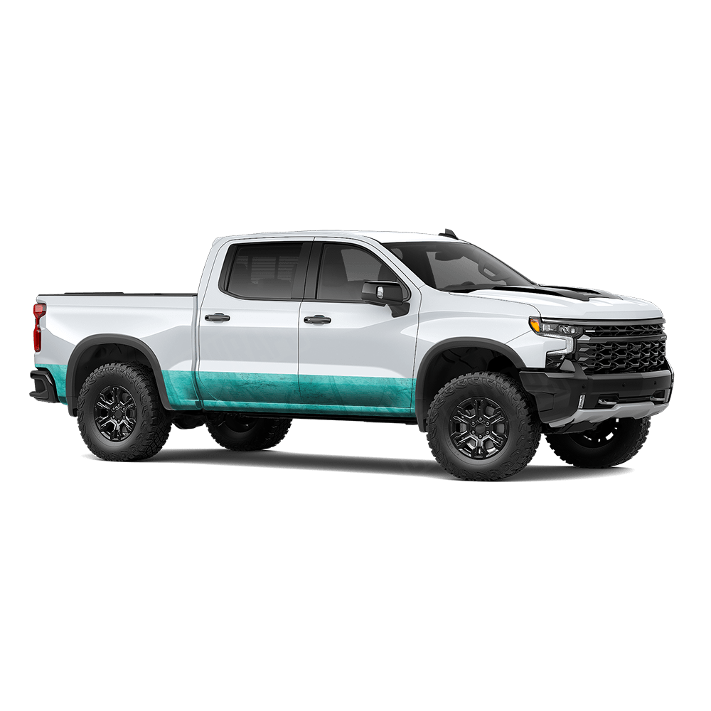 Realtree Fishing Tiffany Blue Rocker Panel Camo Vinyl Wrap