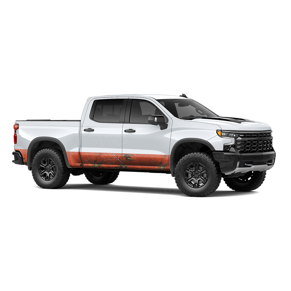 Realtree XTRA Colors Orange Rocker Panel Camo Vinyl Wrap