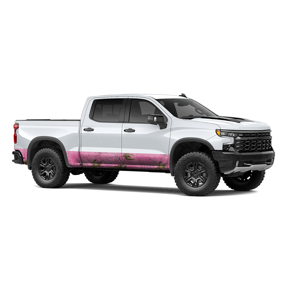 Realtree XTRA Colors Pink Rocker Panel Camo Vinyl Wrap
