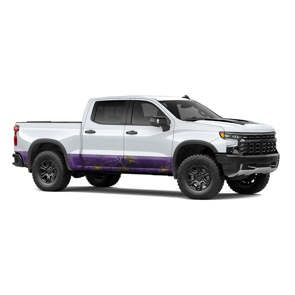 Realtree XTRA Colors Purple Rocker Panel Camo Vinyl Wrap