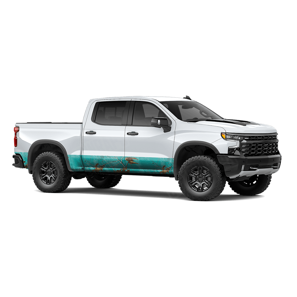 Realtree XTRA Colors Tiffany Blue Rocker Panel Camo Vinyl Wrap