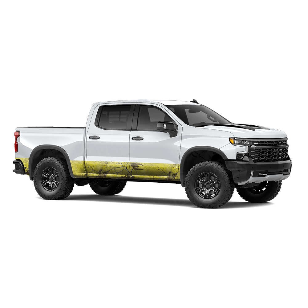 Realtree XTRA Colors Yellow Rocker Panel Camo Vinyl Wrap