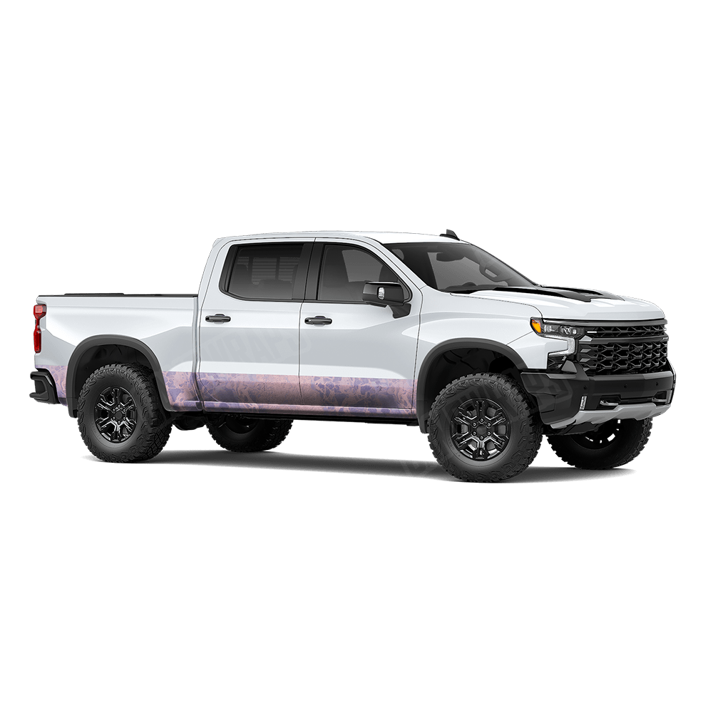 Realtree WAV3 Purple Rose Rocker Panel Vinyl Wrap