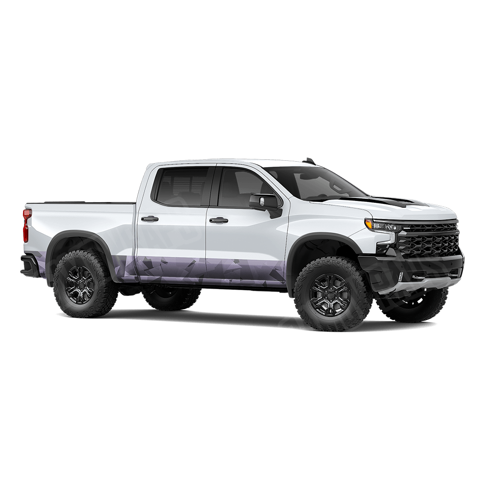 Shattered Lilac Rocker Panel Camo Vinyl Wrap