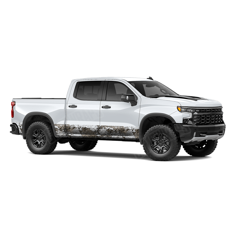 Substrate Snowfall Rocker Panel Vinyl Wrap